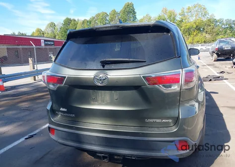 2014 Toyota Highlander Limited V6 z USA, uszkodzony, nr VIN 5TDDKRFH8ES058021